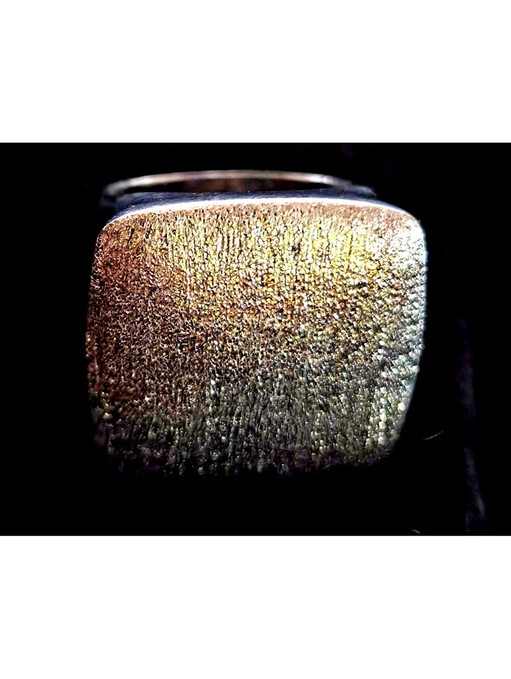 Splendori Sterling Silver Satin Tabletop Ring Size 8 NOS 2005 Papers